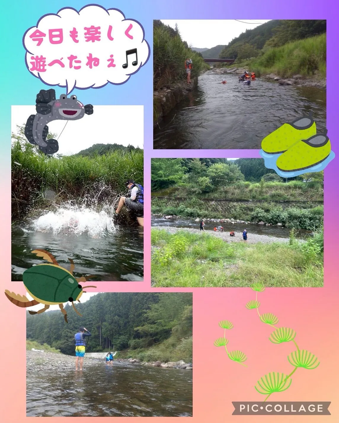 今年最後かな⁉️川遊び🛶