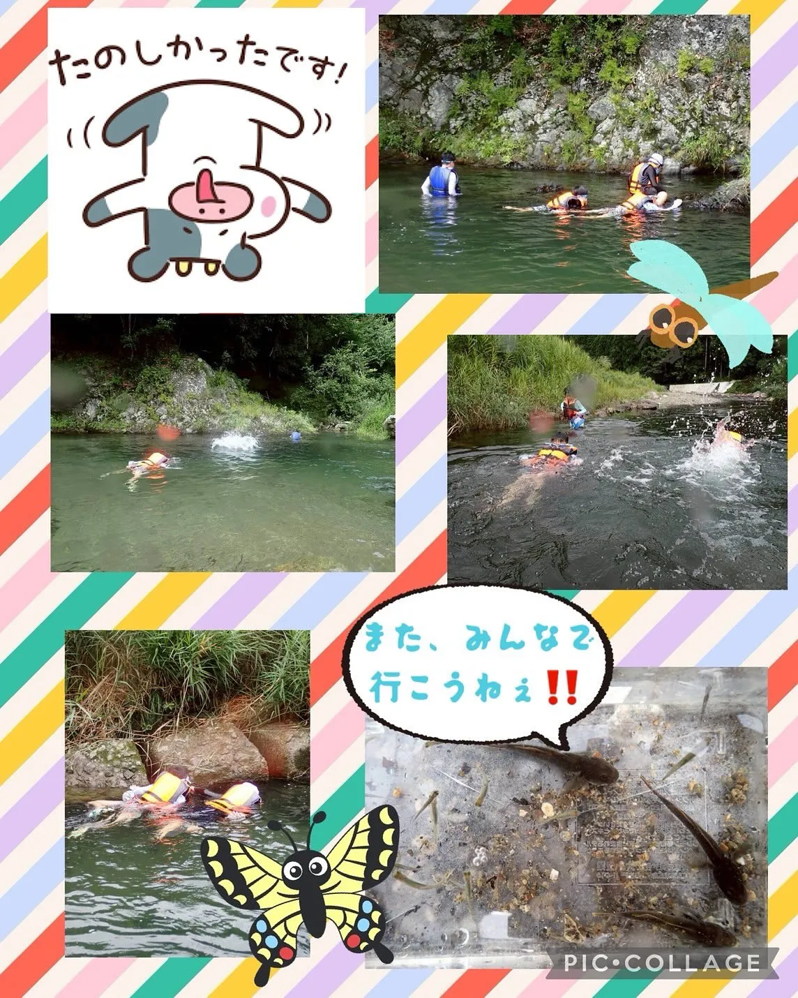今年最後かな⁉️川遊び🛶
